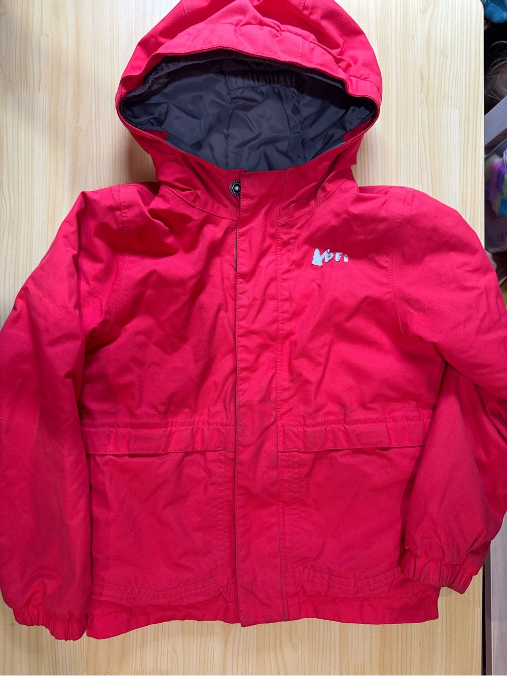 Kids Red Hooded Jacket - REI Weatherproof Coat Size 4T